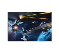ICHU USS Enterprise Ships Art Poster Decorative Painting Canvas Wall Posters And Art Picture Print Modern Family Bedroom Decor Posters 24x36inch(60x90cm)