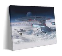 ICHU USS Enterprise Ships Poster Decorative Painting Canvas Wall Posters And Art Picture Print Modern Family Bedroom Decor Posters 20x30inch(50x75cm)
