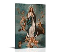 ICHU Virgin Mary Assumption of The Virgin Poster Decorative Painting Canvas Wall Posters And Art Picture Print Modern Family Bedroom Decor Posters 12x18inch(30x45cm)