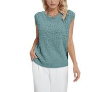 iChunhua Summer Dressy Tops for Women UK Womens Linen Tops Summer Clothes Turquoise M