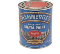ICI Hammerite 5092824 Direct to Rust Metal Paint - Smooth Red Finish 750ML