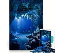 Icicles in A Cave 1000 Pieces Jigsaws Adults Puzzles Gifts Cognitive Boost Serene Game Fun Play Great Gift (50x75cm)