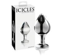 Icicles No. 25 - Clear Glass Tapered Anal Plug