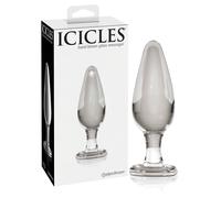 Icicles No. 26 - Tapered Glass Anal Plug (Transparent)