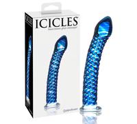 Icicles No. 29 - Spiral Glass Dildo (Blue)
