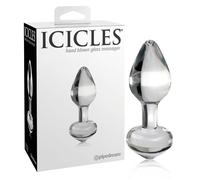 Icicles No. 44 - Tapered Glass Anal Plug (Clear)