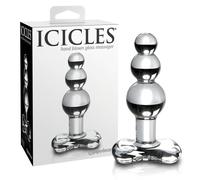 Glass anal icicles number 47 - Depth: 60 mm, Couleur: White, Rayon: Couple, Width: 100 mm, Length: 150 mm