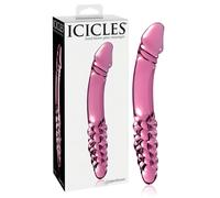 Icicles No. 57 - Double-Ended Pink Glass Dildo