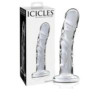 Realistic Dildo Vaginal Anal Transparent Glass Phallus Icicles No 62 Sex Toy
