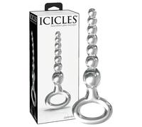 Icicles No. 67 - Crystal Glass Beaded Dildo (Transparent)