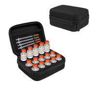 ICIMBI 15-Slot Insulin Vial Case Holder for Refrigerator, Vial Storage Case Fits Standard 10ml U-100 Vials, Snug & Safe Vial Storage with Mesh Bag