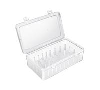 Icing Bag Nozzle Storage Box, Organiser for Cake Decoration, Piping Nozzles Storage Box, 42 Pieces, Versatile Organiser for Cake Decoration, Ideal for Beginners and Professionals (Clear)