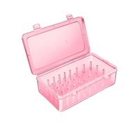 Icing Bag Nozzle Storage Box, Organiser for Cake Decoration, Piping Nozzles Storage Box, 42 Pieces, Versatile Organiser for Cake Decoration, Ideal for Beginners and Professionals (Pink)