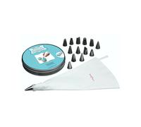 KitchenCraft Sweetly Does It Piping Bag and Nozzles in Storage Tin, 16 Piece Cake Decorating Gift Set