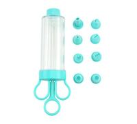 Icing Dispenser Cake Decorator with 8 Nozzles, Piping Tips for Cupcake | Ergonomic PP Body With 11 Nozzles For Home Bakers Compatible With All Frosting Types Sky Blue 9pcs