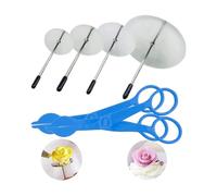 Icing Flower Making Tools,Cake Flower Nail Lifters Set Stainless Steel Baking Tools with 4 Flower Nails Cake Decorating,2 Flower Lifters for Icing Flowers Decoration (Blue)