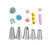 Icing Nozzles Set,Large Piping Nozzle Professional for Cake Decorating,Round Star Rose Piping Tip Kit for Cupcakes,1A 1M 2A 2D 4B