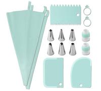 Icing Piping Set for Baking, Reusable Piping Bags - 15 Pieces Icing and Piping Nozzles - Durable Cake Decorating Icing Piping Kit for Decorative Cakes, Cups, and Pastries