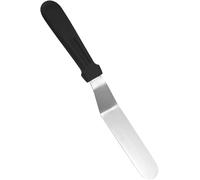 Icing Spatula, 6 inch Black Icing Offset Spatula, Professional Stainless Steel Cake Palette Knives with Stainless Steel Blades,Durable PP Handle for Cake Decorating, Baking, and Icing