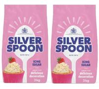Icing Sugar - 3 kg Bag (Pack of 2) | Vegan, Halal & Kosher Friendly | Ultra-Fine Powdered Sugar | Perfect for Cakes, Frosting, Royal Icing, and desserts | Packed by Saras Foods UK