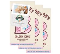 Icing Sugar Bundle for Billington's Golden Icing Sugar 500g 3 Pack + Brightdale Kitchen Booklet
