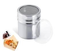 Icing Sugar Shaker,Stainless Steel Chocolate Cocoa Salt Shaker Duster,Flour Sifter for Baking with Transparent Cover,Coffee Shaker Sifter,Dust and Moisture-Proof Sprinkles Powder for Kitchen Craft