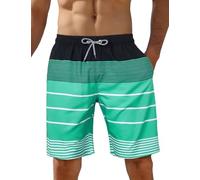 iCKER Mens Swim Shorts Swimming Trunks 3D Print Beach Shorts Boardshorts | Summer Quick Drying shorts Vacation Party Mesh lining Surf Hawaiian Long Swimwear Pockets