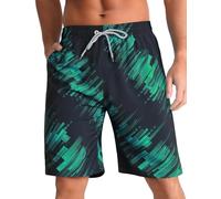 iCKER Swimming Shorts Men Swim Trunks Quick Dry Board Shorts Summer Beach Shorts with Mesh Lining,Green STK454,4XL
