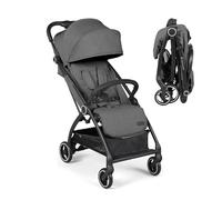 Ickle Bubba Aries Autofold Stroller - Lightweight Compact Fold Travel Pushchair, One-Hand Auto-Fold, Only 6.1kg, Birth to 22kg, Multi-Position Recline, UPF 50+ Hood (Graphite Grey)