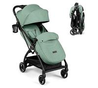 Ickle Bubba Aries Max Autofold Stroller - Feather-Light Design, Multi-Position Recline, Handy Auto-Fold Mechanism, Large Seat from Birth to 22kg with Footwarmer and Cup Holder (Sage Green)