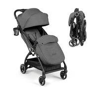 Ickle Bubba Aries Max Autofold Stroller - Feather-Light Design, Multi-Position Recline, Handy Auto-Fold Mechanism, Large Seat from Birth to 22kg with Footwarmer and Cup Holder (Graphite Grey)