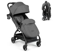 Ickle Bubba Aries Max Autofold Stroller - Feather-Light Design, Multi-Position Recline, Handy Auto-Fold Mechanism, Large Seat from Birth to 22kg with Footwarmer and Cup Holder (Graphite Grey)