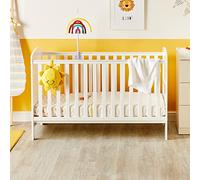 Ickle Bubba Coleby Classic Cot Bed - 3-in-1 Convertible Cot, Suitable from Birth to 4 Years, Adjustable Base & Teething Rails (Cot Bed Only, White)