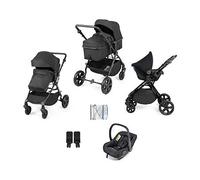Ickle Bubba Comet Travel System with Astral (Black) - Suitable from Birth to 22kg (Approx. 4 Years), Convertible Pram Seat Unit, UPF 50+ Hood, Apron, and Raincover