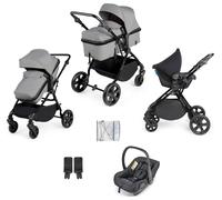 Ickle Bubba Comet Travel System with Astral (Space Grey) - Suitable from Birth to 22kg (Approx. 4 Years), Convertible Pram Seat Unit, UPF 50+ Hood, Apron, and Raincover