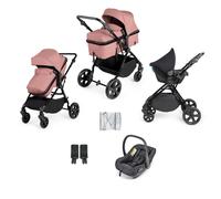 Ickle Bubba Comet 3 in 1 Travel System with Astral - Black/Dusty Pink/Black