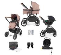 Ickle Bubba Cosmo 9-Piece Travel System with i-Size Nimbus 180° Spin Car Seat & Isofix Base - Desert