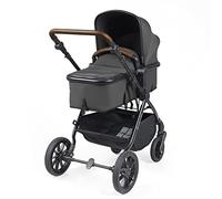 Ickle Bubba Cosmo 9 Piece Travel System with i-Size Nimbus Car Seat & 180° Spin ISOFIX Base (Graphite Grey/Tan) - Convertible Configurations, Birth to 22kg (Approx. 4 Years)