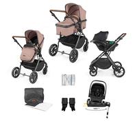 Ickle Bubba Cosmo Pushchair Travel System 3 in 1 - Pram & Baby Pushchair with i-Size Nimbus Car Seat, ISOFIX Base, Newborn to 22kg (Desert/Tan)
