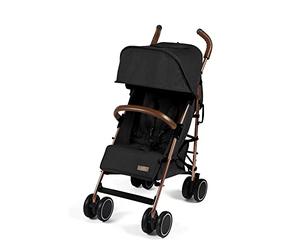 Ickle Bubba Discovery Max Lightweight Stroller & Pushchair(Black/Rose Gold) | Compact Folding Travel Stroller, One-Hand Recline, UPF50+ Hood, Rain Cover, Luxury Footmuff & Cup Holder, 6 Months to 22kg