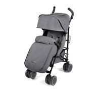Ickle Bubba Discovery Max Pushchair - 6 Months to 22kg (Approx. 4 Years*), Lightweight & Compact Stroller, One-Hand Recline, UPF 50+ Hood, Luxury Footmuff, Cup Holder & Rain Cover (Graphite Grey)