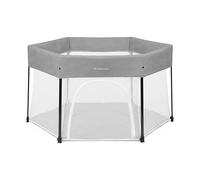 Ickle Bubba Fiesta Pop Up Playpen for Baby and Toddlers - Quick 30-Second Setup, Breathable Mesh Sides, Compact Foldable playpen for Easy Storage, Includes Carry Bag and Padded Play mat (Space Grey)