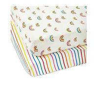 Ickle Bubba Fitted Cotbed Sheets - Rainbow Dreams 2 Pack