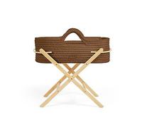 Ickle Bubba Nova Moses Basket & Stand - Mocha / Pine