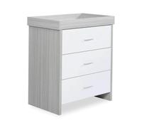 Ickle Bubba Pembrey Changing Unit & Chest - Ash Grey & White