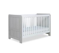 Ickle Bubba Pembrey Cot Bed Ash Grey - Premium Pocket Sprung Mattress