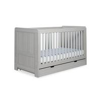Ickle Bubba Pembrey Cot Bed & Under Drawer Ash Grey - Without Mattress