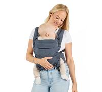 Ickle Bubba Seren Baby Carrier - for Babies 10lb to 33lb (Approx. 10 Weeks to 24 Months), Ergonomic & Lightweight, Enhanced Lumbar Support, Ideal for Hands-Free Parenting, Effortless to Put On, Slate