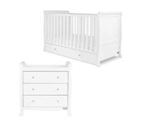 Ickle Bubba Snowdon Classic 2 Piece Furniture Set White - Premium Pocket Sprung Mattress
