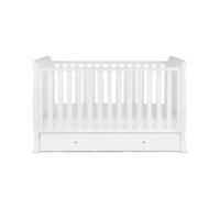 Ickle Bubba Snowdon Classic Cot Bed White - Premium Pocket Sprung Mattress